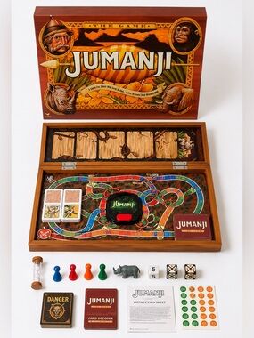 Jumanji Deluxe Wooden Board Game 2017 Spin Master Complete Electronic Center